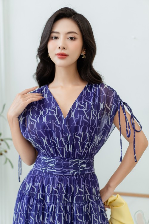 Sixdo Dark Purple SIXDO Midi Dress